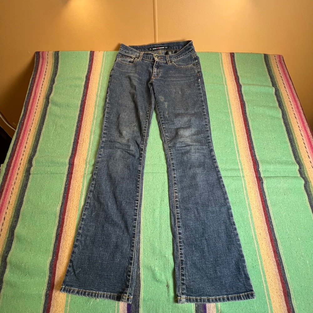 DKNY Jeans Times Square Flare Womens 3 Blue Low Rise Vintage Y2K Denim